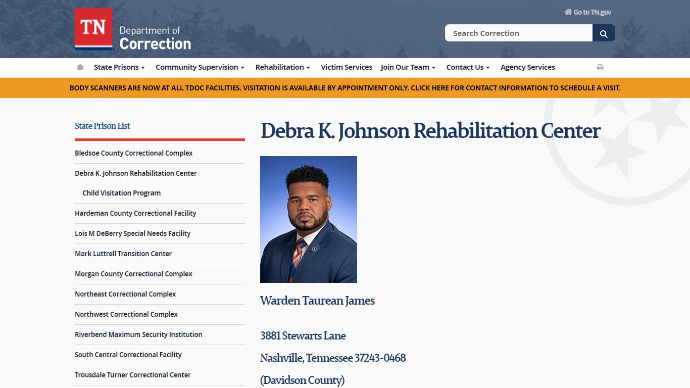 Debra K. Johnson Rehabilitation Center - TN.gov